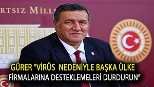 Gürer “Virüs nedeniyle başka ülke firmalarına desteklemeleri durdurun”