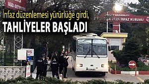 İnfaz düzenlemesi yürürlüğe girdi, tahliyeler başladı