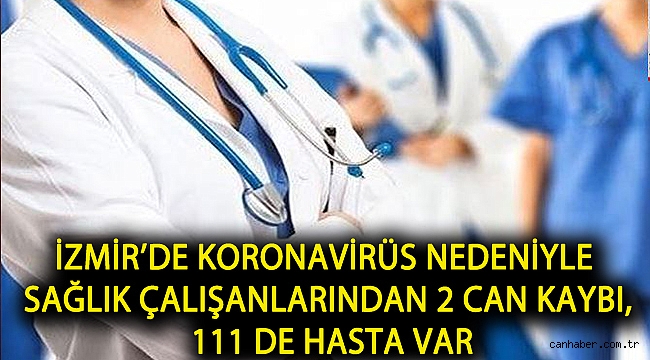 İzmir’de Koronavirüs nedeniyle sağlık çalışanlarından 2 can kaybı, 111 de hasta var