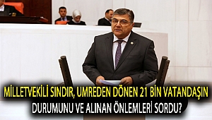 Milletvekili Sındır, umreden dönen 21 bin vatandaşın durumunu ve alınan önlemleri sordu?