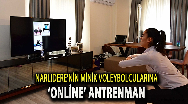 Narlıdere’nin minik voleybolcularına ‘online’ antrenman