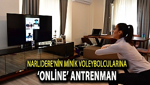 Narlıdere’nin minik voleybolcularına ‘online’ antrenman
