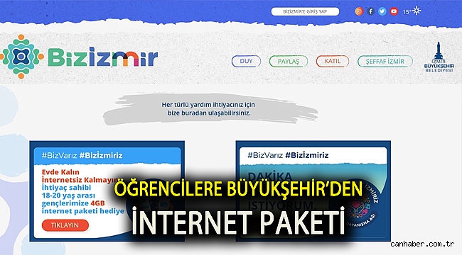 Öğrencilere Büyükşehir’den internet paketi