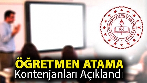 Öğretmen atama kontenjanları açıklandı