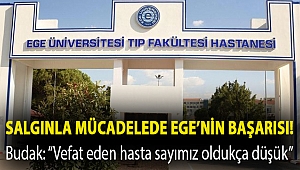 Salgınla mücadelede Ege’nin başarısı! Budak: “Vefat eden hasta sayımız oldukça düşük”