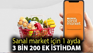 Sanal market için 1 ayda 3 bin 200 ek istihdam