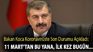 Bakan Koca Koronavirüste Son Durumu Açıkladı:11 Mart'tan Bu Yana, İlk Kez Bugün...