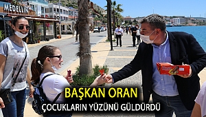 Başkan Oran çocukların yüzünü güldürdü