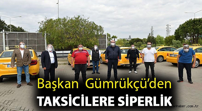 Başkan Utku Gümrükçü’den taksicilere siperlik