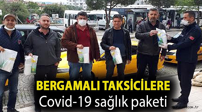 Bergamalı taksicilere Covid-19 sağlık paketi