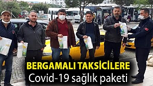 Bergamalı taksicilere Covid-19 sağlık paketi
