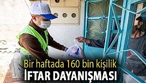 Bir haftada 160 bin kişilik iftar dayanışması