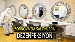 Bornova’da salonlara dezenfeksiyon
