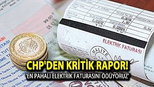 CHP'den kritik rapor! 'En pahalı elektrik faturasını ödüyoruz'