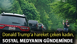 Donald Trump'a hareket çeken kadın, sosyal medyanın gündeminde