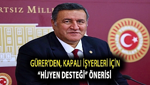 Gürer’den, kapalı işyerleri için “Hijyen Desteği” önerisi