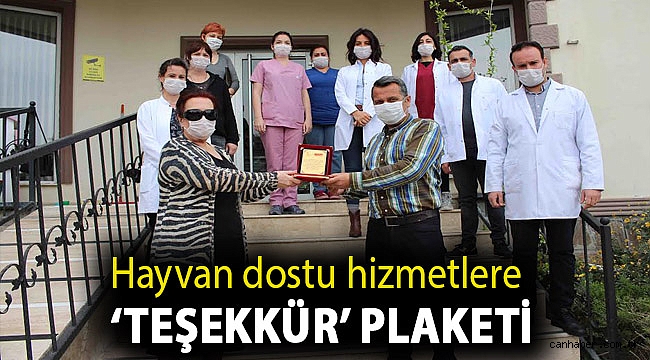 Hayvan dostu hizmetlere ‘teşekkür’ plaketi