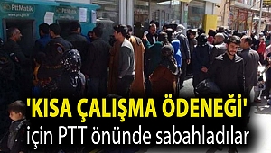 'Kısa Çalışma Ödeneği' için PTT önünde sabahladılar