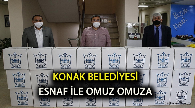 Konak Belediyesi esnaf ile omuz omuza