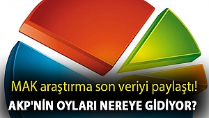 MAK araştırma son veriyi paylaştı! AKP'nin oyları nereye gidiyor?