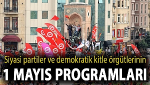 Siyasi partiler ve demokratik kitle örgütlerinin 1 Mayıs programları