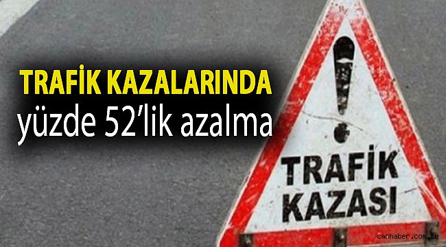 Trafik kazalarında yüzde 52’lik azalma