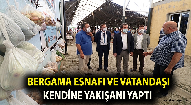 Bergama esnafı ve vatandaşı kendine yakışanı yaptı