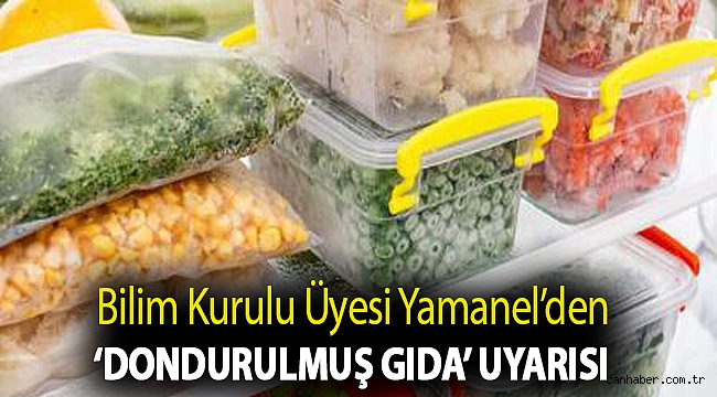 Bilim Kurulu Üyesi Yamanel’den ‘dondurulmuş gıda’ uyarısı