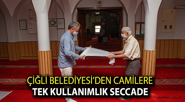 Çiğli Belediyesi’den Camilere Tek Kullanımlık Seccade