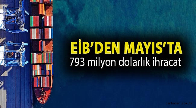 EİB'den Mayıs'ta 793 milyon dolarlık ihracat