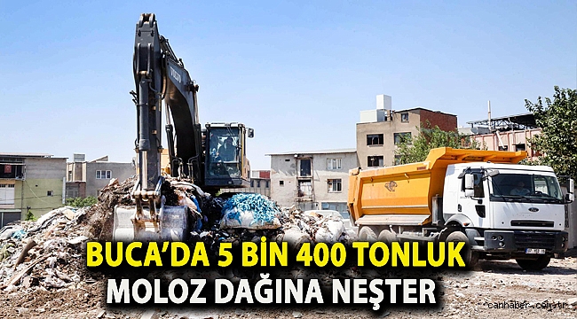 Buca’da 5 bin 400 tonluk moloz dağına neşter