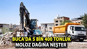 Buca’da 5 bin 400 tonluk moloz dağına neşter