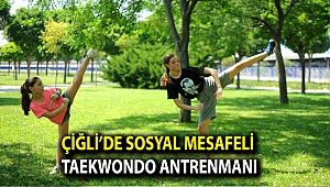 Çiğli’de Sosyal Mesafeli Taekwondo Antrenmanı