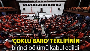 'Çoklu baro' teklifinin birinci bölümü kabul edildi