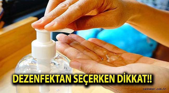Dezenfektan seçerken dikkat!!