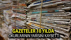 Gazeteler 10 yılda okurlarının yarısını kaybetti