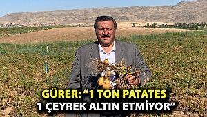 Gürer: “1 ton patates 1 çeyrek altın etmiyor”