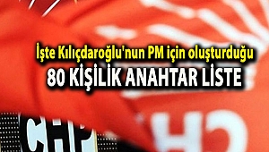 İşte Kılıçdaroğlu'nun PM için oluşturduğu 80 kişilik anahtar liste
