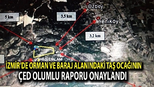 İzmir’de orman ve baraj alanındaki taş ocağının ÇED olumlu raporu onaylandı