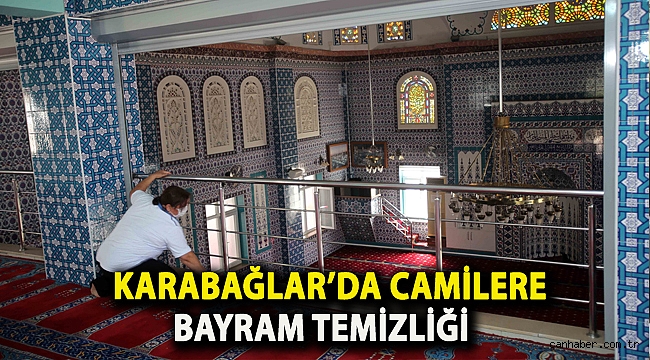 Karabağlar’da camilere bayram temizliği