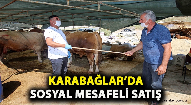 Karabağlar’da sosyal mesafeli satış