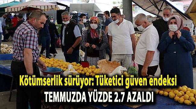 Kötümserlik sürüyor: Tüketici güven endeksi temmuzda yüzde 2.7 azaldı