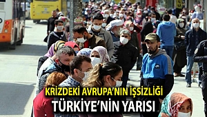 Krizdeki Avrupa’nın işsizliği Türkiye’nin yarısı