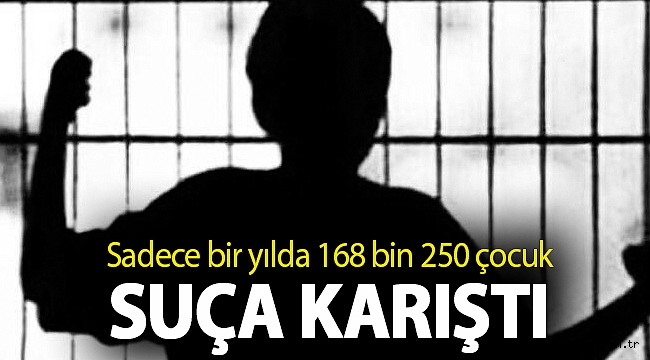 Sadece bir yılda 168 bin 250 çocuk suça karıştı; bunların 6 bin 120'si cinsel suç!