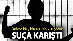 Sadece bir yılda 168 bin 250 çocuk suça karıştı; bunların 6 bin 120'si cinsel suç!