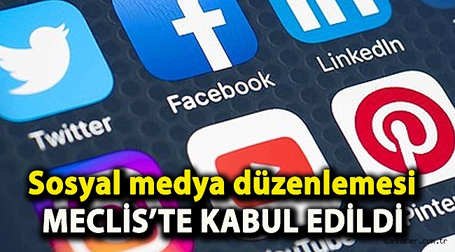 Sosyal medya düzenlemesi Meclis’te kabul edildi