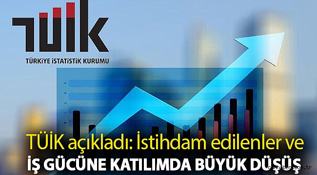 TÜİK açıkladı: İstihdam edilenler ve iş gücüne katılımda büyük düşüş
