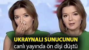 Ukraynalı sunucunun canlı yayında ön dişi düştü
