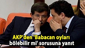 AKP'den 'Babacan oyları bölebilir mi' sorusuna yanıt