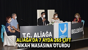 ALİAĞA'DA 7 AYDA 265 ÇİFT NİKAH MASASINA OTURDU
